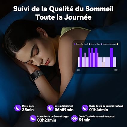 Bracelet Connecté LIGE – Suivi Santé & Sport | 127 Modes Sportifs