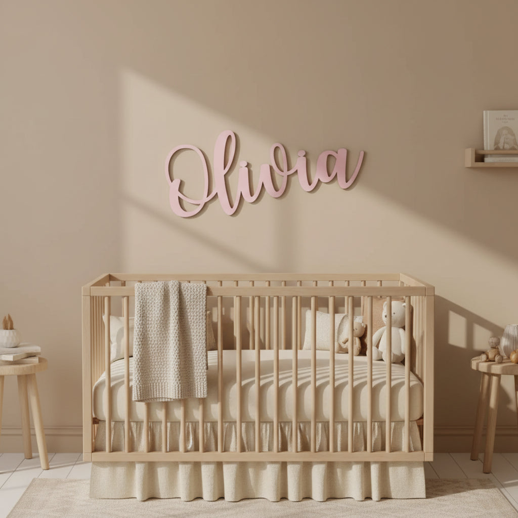 Plaque Prénom en Bois Personnalisée – Décoration Chambre Bébé & Cadeau