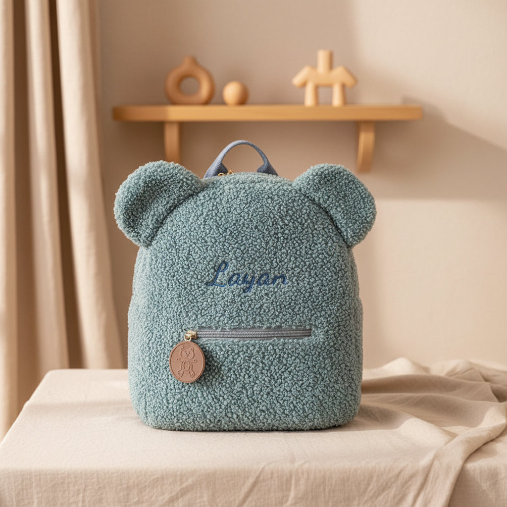Sac à Dos Peluche Personnalisé Brodé – Ourson Kawaii Enfant & Bébé