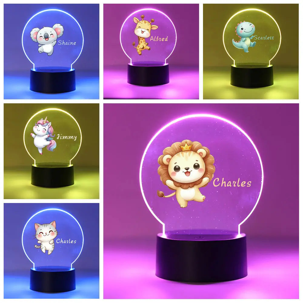 Veilleuse Personnalisée Prénom – Lampe LED Tactile