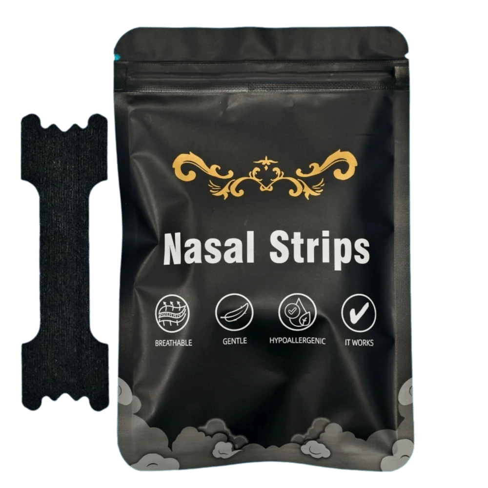 Nasal Strips Noirs – Bandes Nasales Sport & Anti-Ronflement | 30 pièces