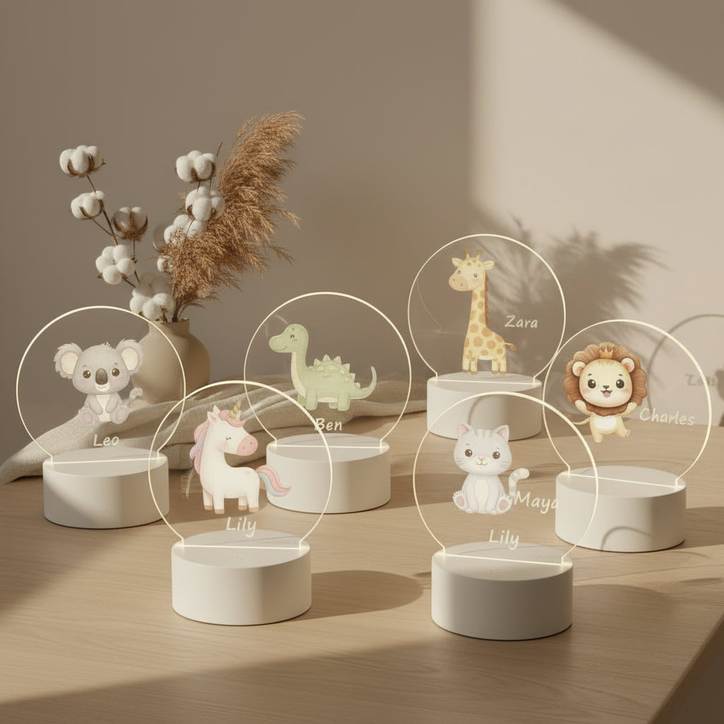 Veilleuse Personnalisée Prénom – Lampe LED Tactile