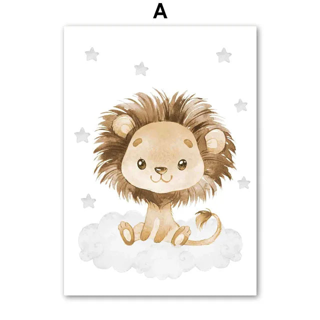 Poster Canvas Personnalisé Bébé – Animaux de la Savane