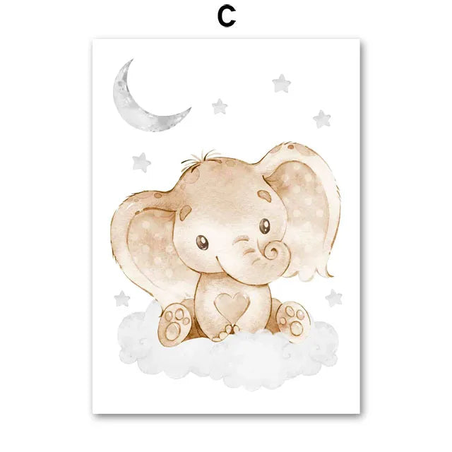 Poster Canvas Personnalisé Bébé – Animaux de la Savane
