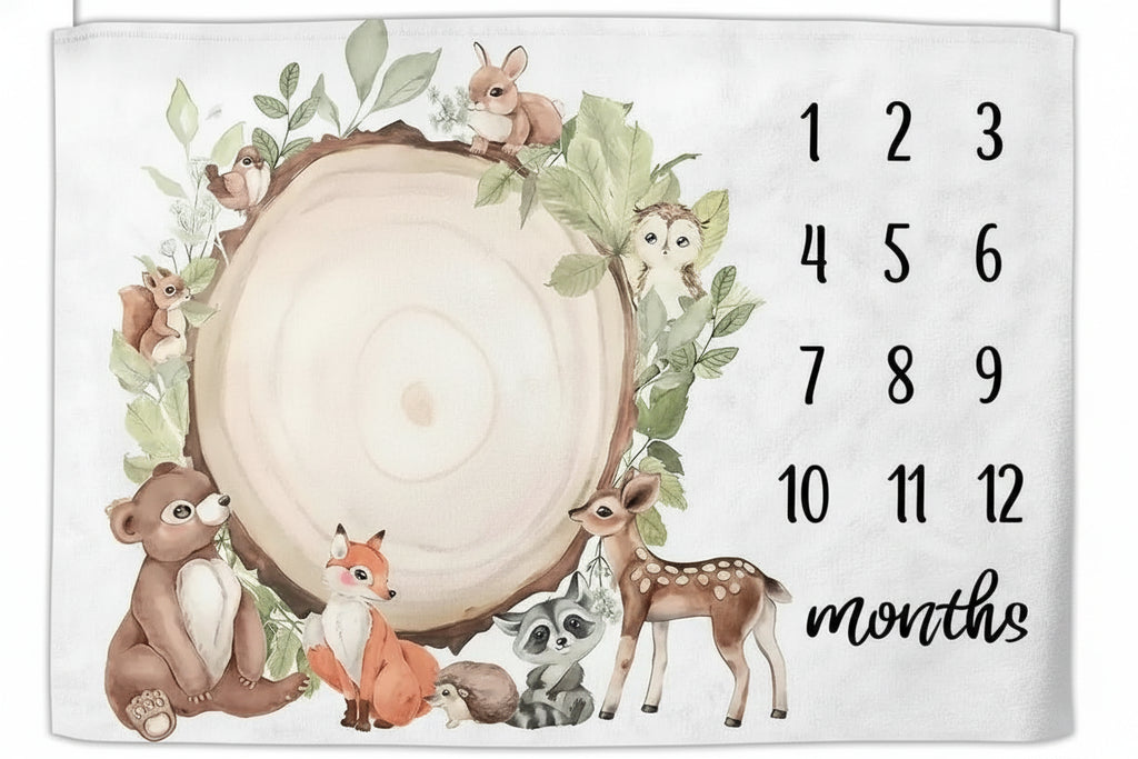 Couverture Personnalisée Bébé – Prénom & Milestone