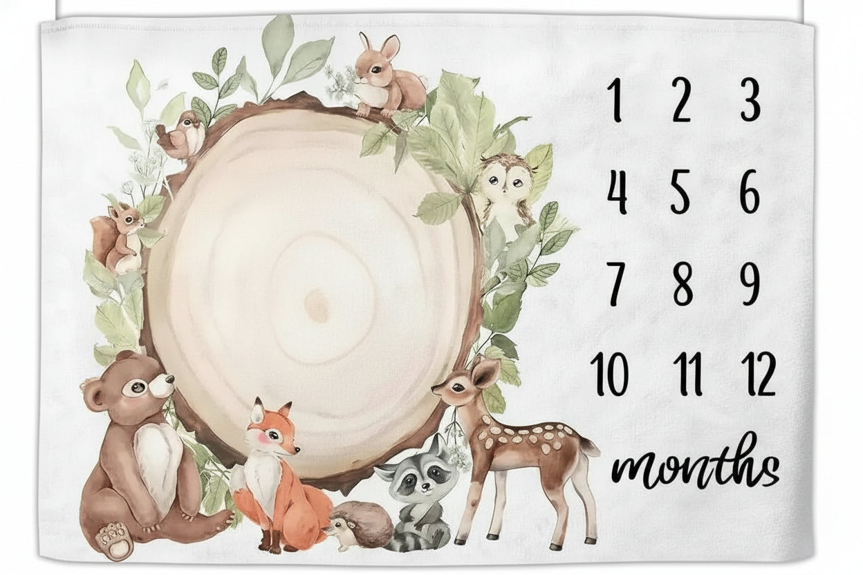 Couverture Personnalisée Bébé – Prénom & Milestone