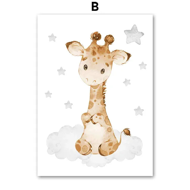 Poster Canvas Personnalisé Bébé – Animaux de la Savane