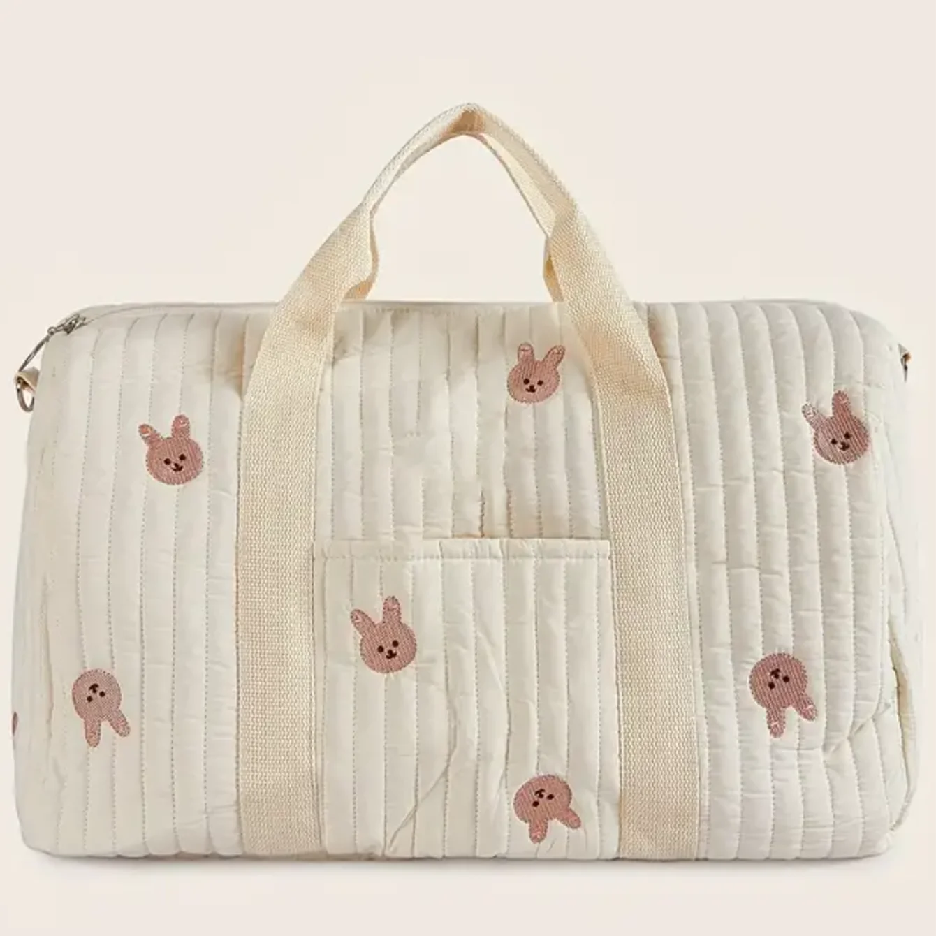 Sac Maternité Brodé Prénom | Grand Format Automne-Hiver | Porté Main & Bandoulière | Maman & Bébé