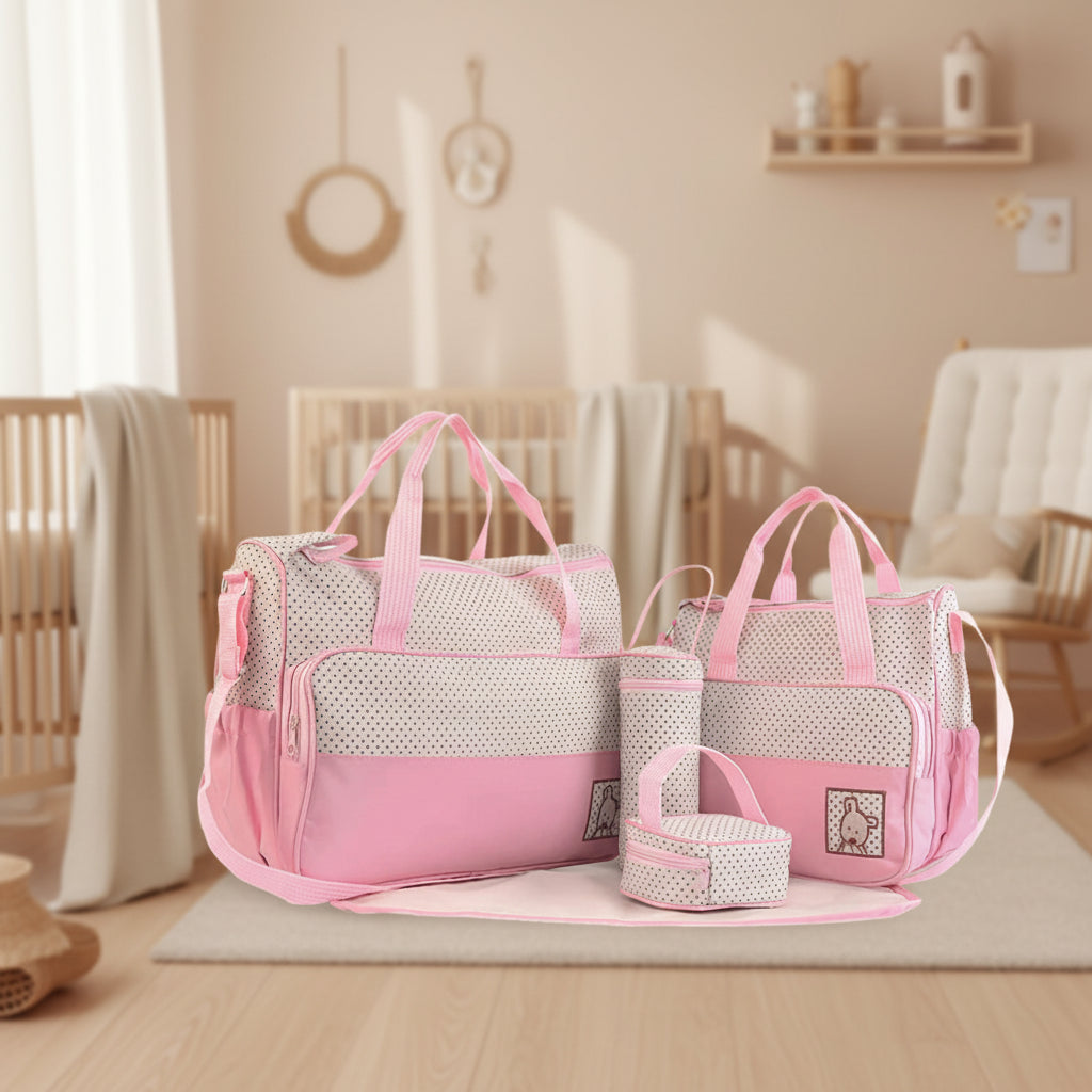 Sac à Langer Multifonction 5 Pièces – Grand Format | Bandoulière & Main