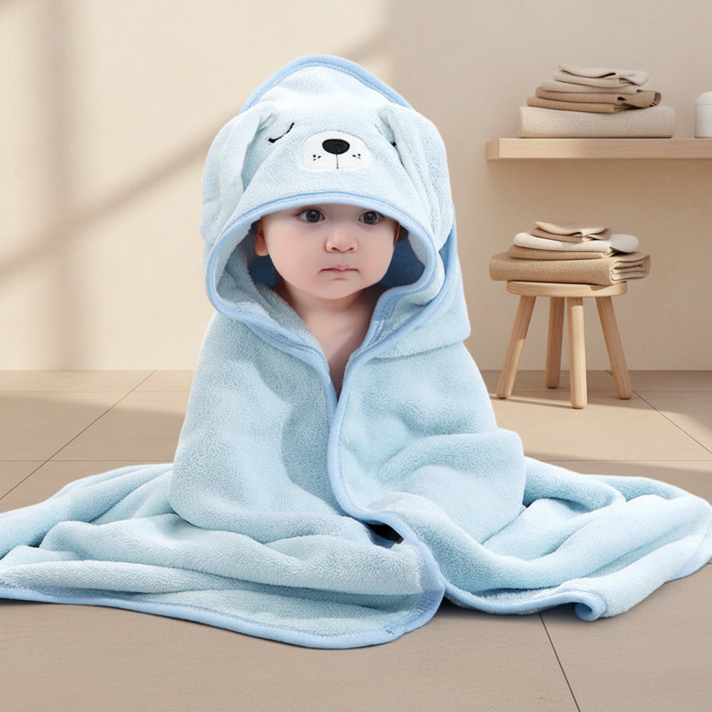 Serviette de Bain à Capuche Bébé – Animaux Mignons | Douce & Chaude
