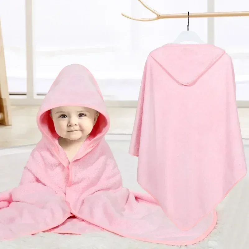 Peignoir Bébé Personnalisé – Cape de Bain à Capuche avec Broderie Prénom
