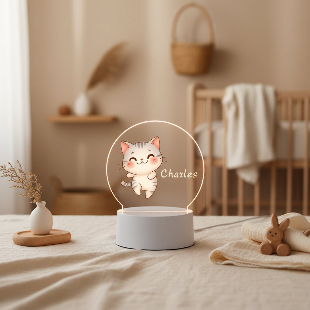 Veilleuse Personnalisée Prénom – Lampe LED Tactile