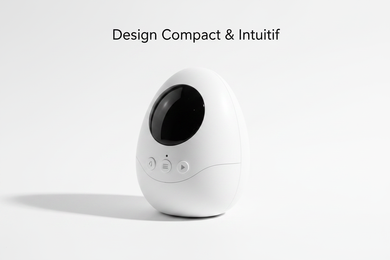 Babyphone vidéo sans fil – Design compact et intuitif