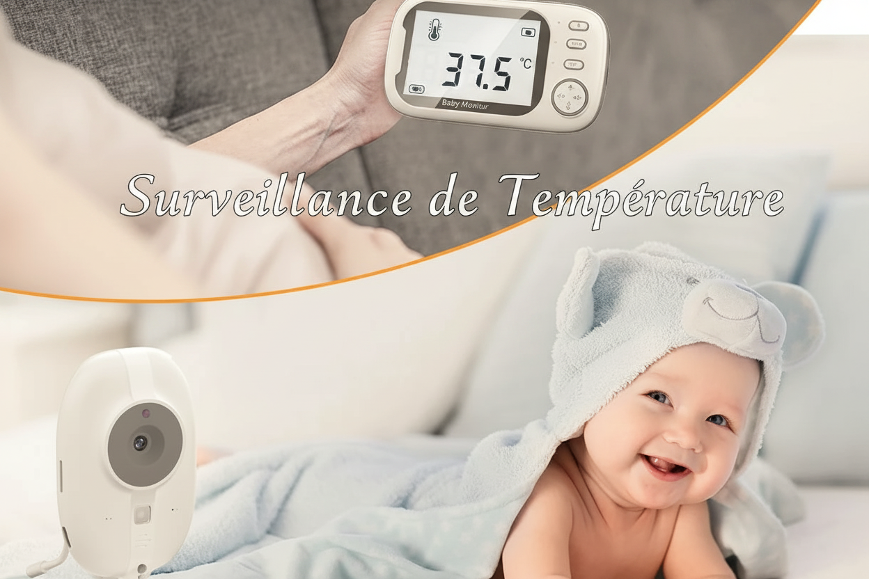 Babyphone vidéo sans fil – Surveillance de température