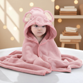 Serviette bébé éléphant rose